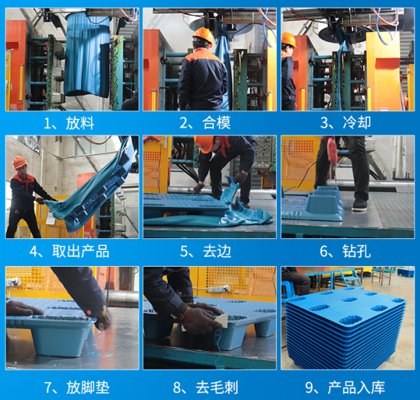 九腳吹塑托盤如何生產？吹塑托盤廠家來解惑